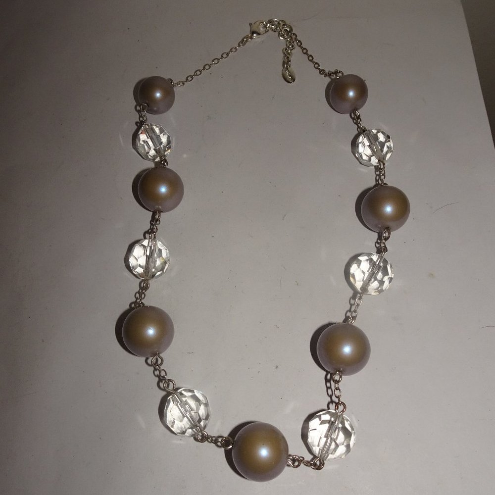 Cezanne Glass Faceted Ball Beaded Necklace